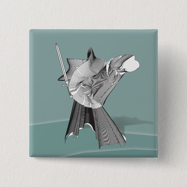 Digital Warrior Pinback Button (Front)
