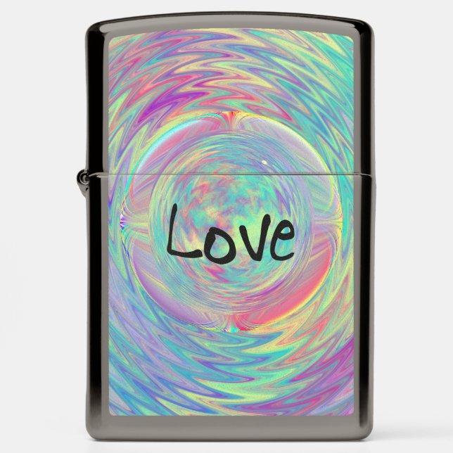 digital watercolor design zippo lighter (Front)