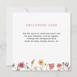 Digital Watercolor Garden Wildflower Square Invitation