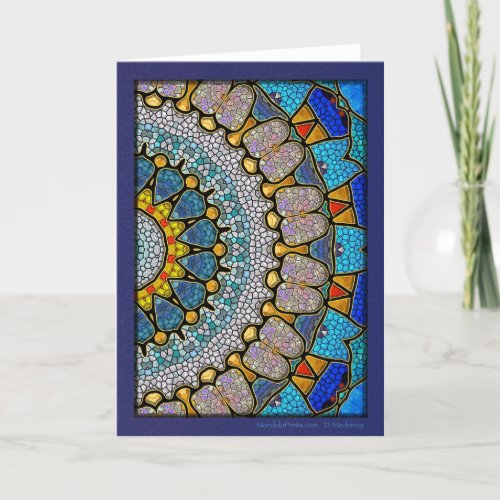 Digital Waters Mandala Holiday Card