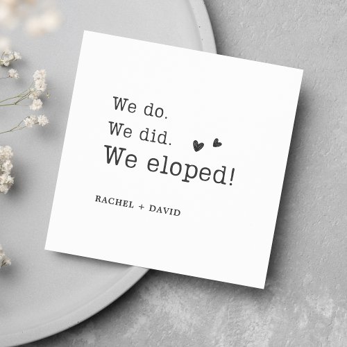 Digital We do We did We eloped Announcement 