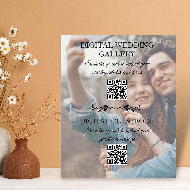 digital wedding album&guestbook qr code photo poster (Creator Uploaded)