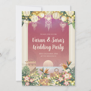 Digital Wedding Cocktail invite Indian Wedding