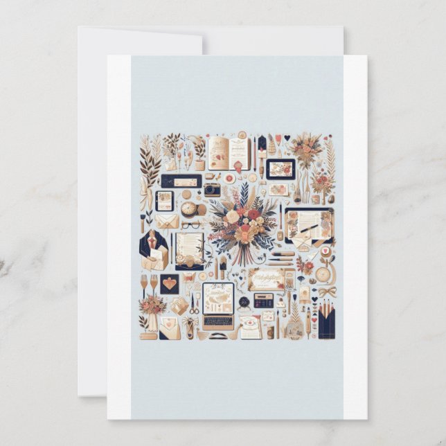 "Digital Wedding Creator: A Modern Love Journey" Holiday Card (Front)