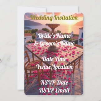 Digital Wedding Invitation Elegant Rustic Romantic