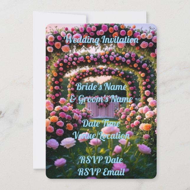 Digital Wedding Invitation Elegant Rustic Romantic (Front)
