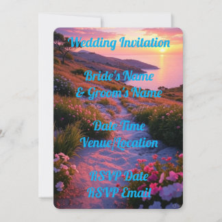 Digital Wedding Invitation Elegant Rustic Romantic