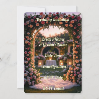 Digital Wedding Invitation Elegant Rustic Romantic