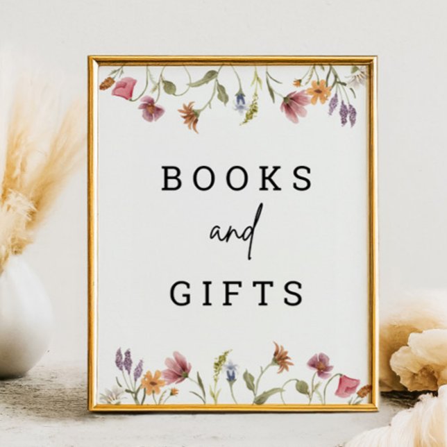 Digital Wildflower Books and Gifts Table Sign (Creator Uploaded)