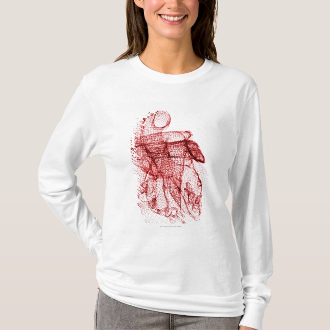 Digital wireframe of the human heart T-Shirt (Front)