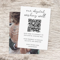 Digital Wishing Well QR Code Wedding Registry Encl