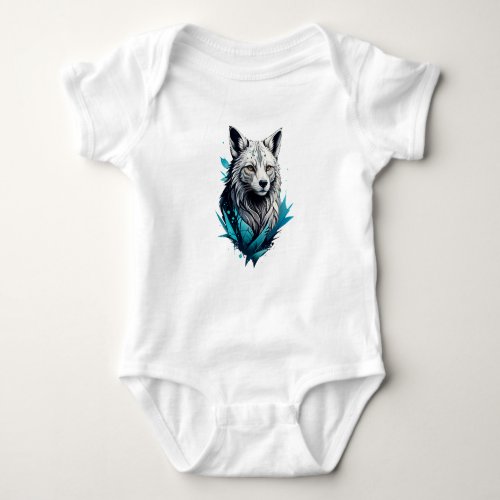 Digital Wolf  Baby Bodysuit
