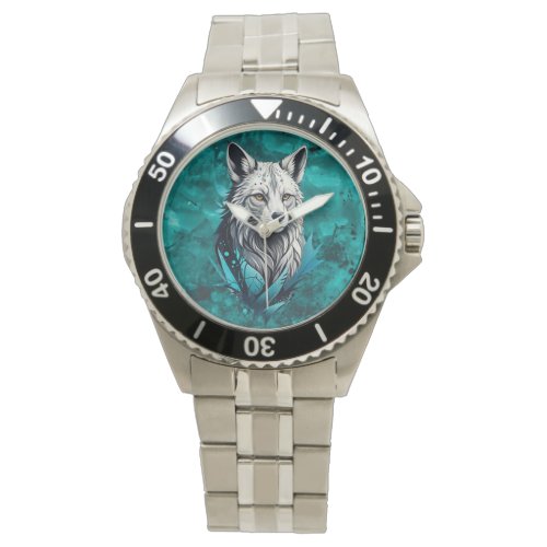 Digital Wolf Designed Watch