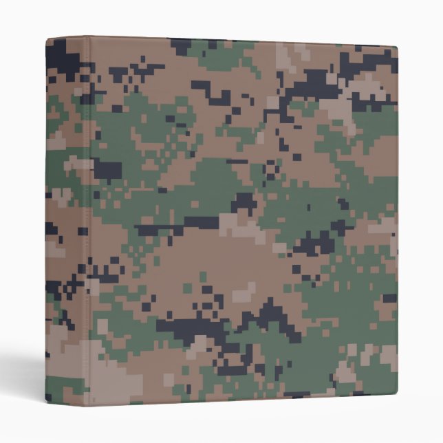 Digital Woodland Camouflage Binder (Front/Spine)