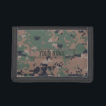 Digital Woodland Camouflage Customizable Tri-fold Wallet<br><div class="desc">The digital camouflage pattern as seen on modern marine soldiers’ uniforms used in jungle combat environments.</div>