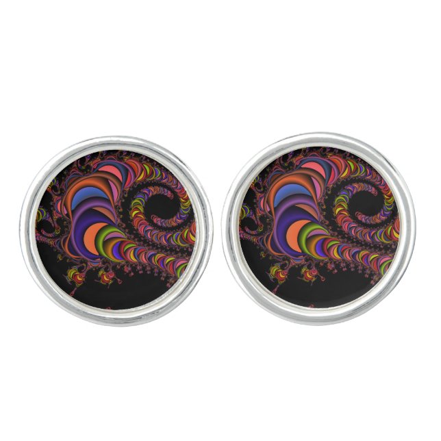 Digital worm cufflinks (Front)