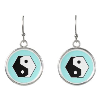 Digital Yin Yang Earrings