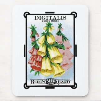 Digitalis Seed Packet Label Mouse Pad