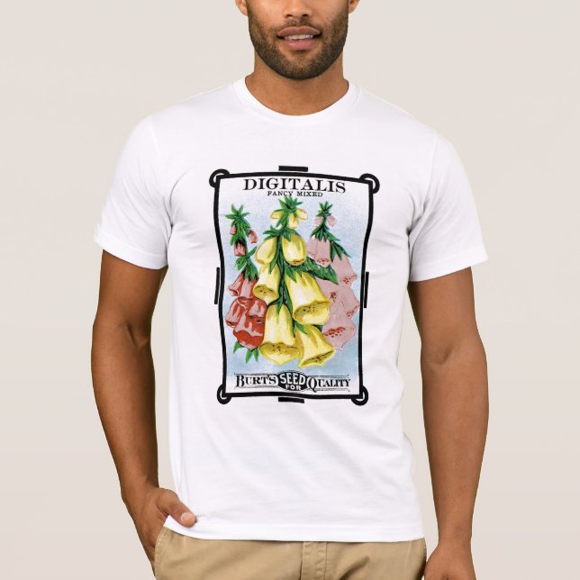 Digitalis Seed Packet Label T-Shirt (Front)