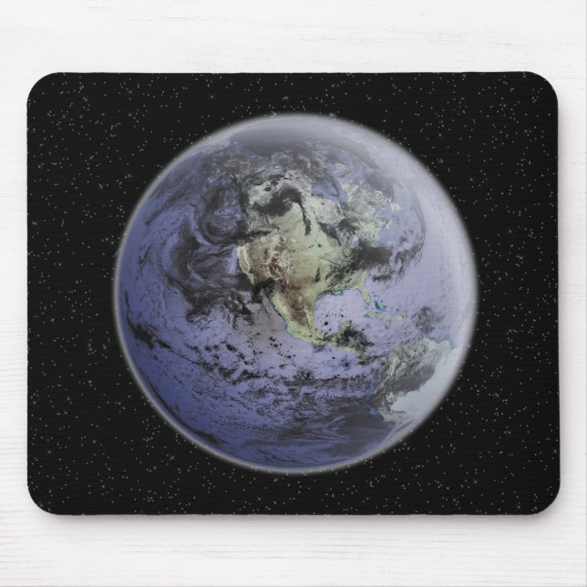 Digitally enhanced image of the Full Earth Mouse Pad (Front)