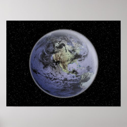 Digitally enhanced image of the Full Earth Poster