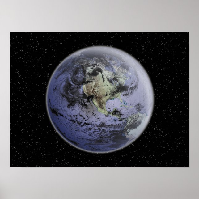 Digitally enhanced image of the Full Earth Poster (Front)