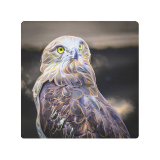 Digitally enhanced oil paint image of a short-toed metal print