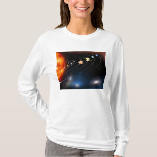 Digitally generated image of our solar system T-Shirt