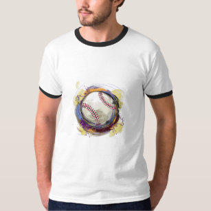 Digitally painted Baseball Design T-Shirt