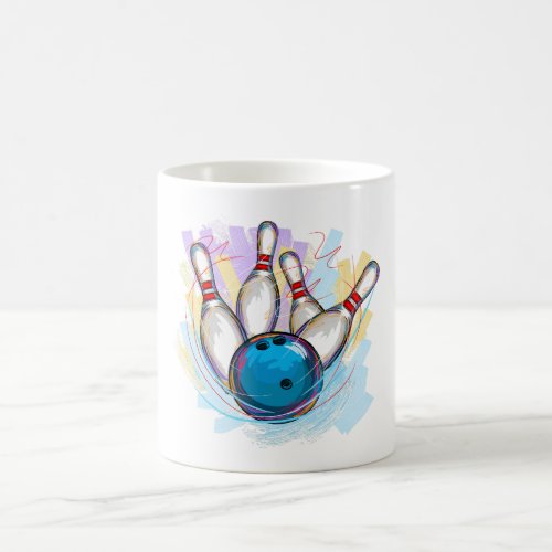 Digitally painted Bowling Design Coffee Mug