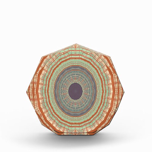 Digitally Textured Multi_color Circles Pattern Acrylic Award