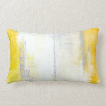 'digits' Grey And Yellow Abstract Art Pillow by T30Gallery at Zazzle