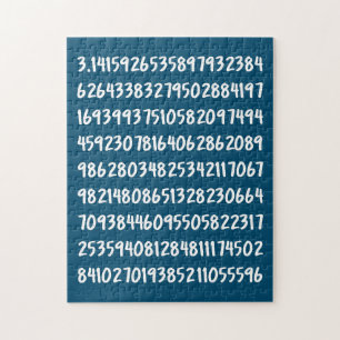 Digits of Pi 3.14 Math Numbers Design  Jigsaw Puzzle
