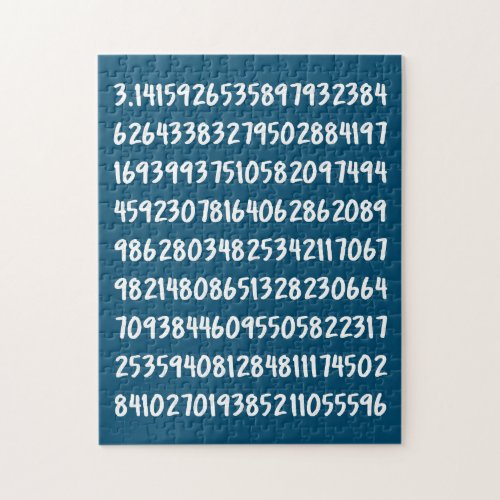 Digits of Pi 314 Math Numbers Design  Jigsaw Puzzle