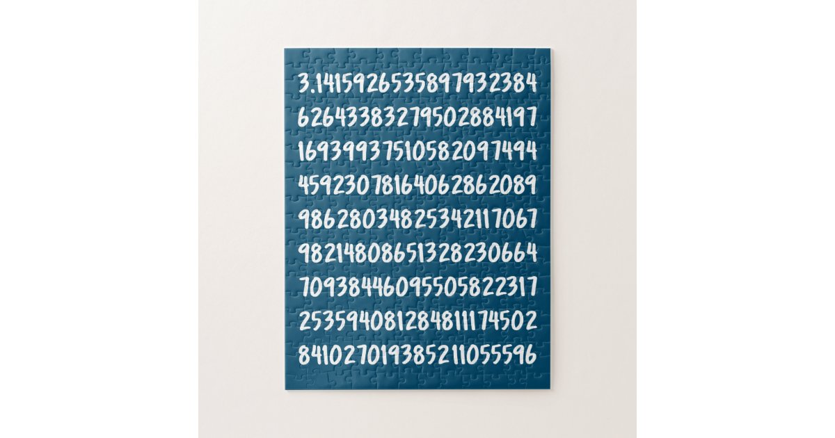 Digits of Pi 3.14 Math Numbers Design Jigsaw Puzzle | Zazzle