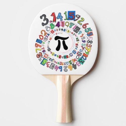 Digits of Pi Form a Colorful Spiral Ping Pong Paddle