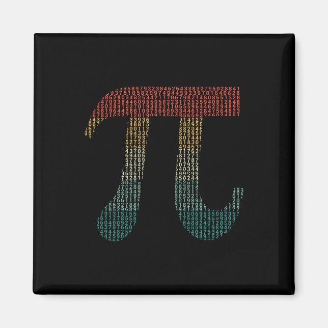 Digits Of Pi In Source Code Numbers Pi Day 3.14159 Magnet (Front)