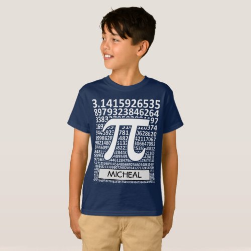 Digits of Pi Pi Day ADD Name Math T_Shirt