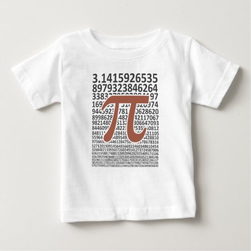 Digits of Pi Pi Day Math Baby T_Shirt