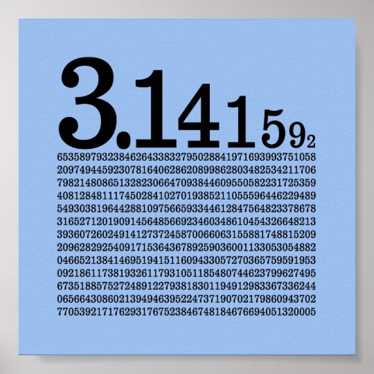 Digits of Pi Poster | Zazzle.com