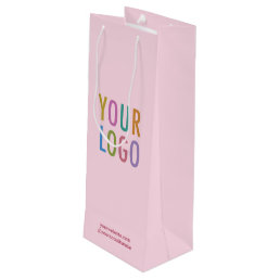 Digiwrap Blush Pink Wine Gift Bag with Custom Logo