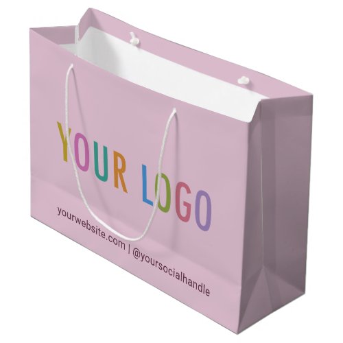 Digiwrap Custom Gift Bag Company Logo Mauve Purple