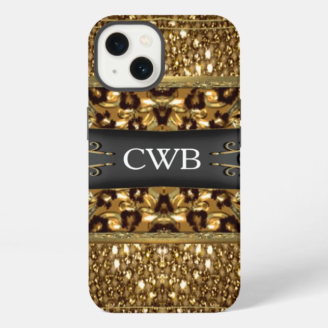 Digloos Chettah Monogram Iphone Case (Back)
