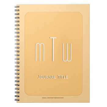 Dignified Monogram - Butter Yellow Notebook by ShopTheWriteStuff at Zazzle