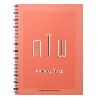 Dignified Monogram - Guava Pink Notebook