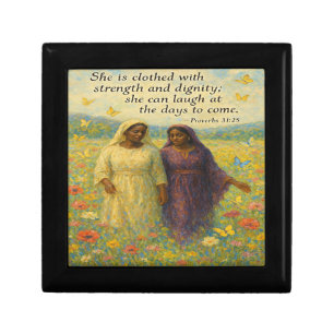 Dignity and Strength Christian Art Keepsake Box