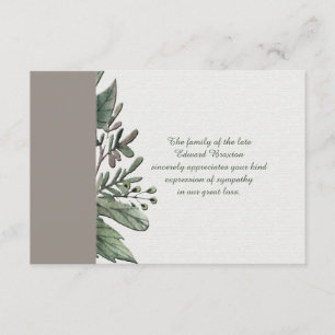 Dignity - Bereavement Thank You Notecard