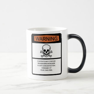 Dihydrogen Monoxide Warning Color Morph Mug