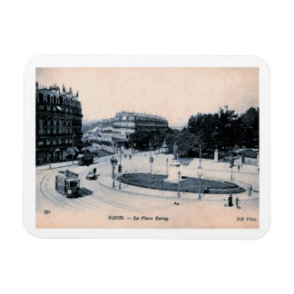 Dijon, France, La Place Darcy, Vintage Poster Magnet