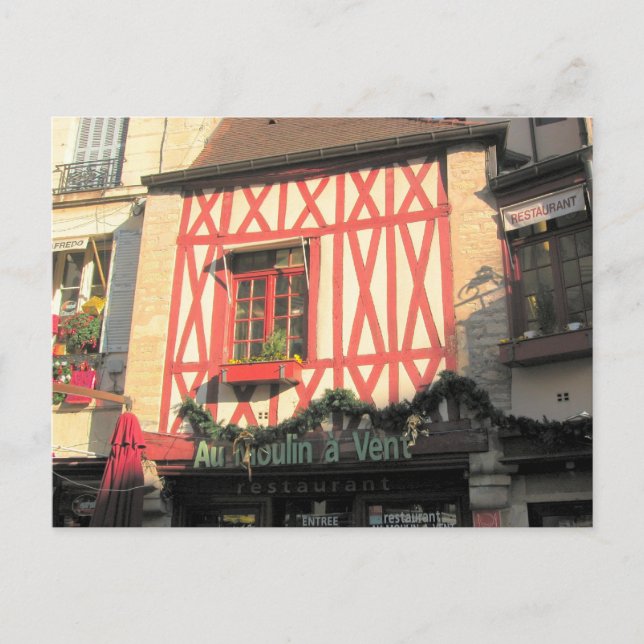 Dijon,  Half timbered shop Postcard (Front)